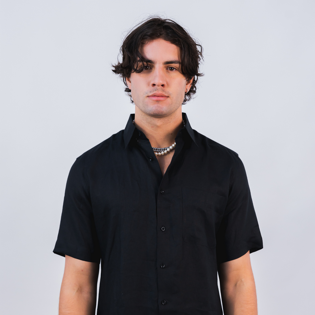 Black Linen Shirt