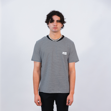 Load image into Gallery viewer, Brovado Black and White Striped T-Shirt
