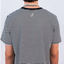 Load image into Gallery viewer, Brovado Black and White Striped T-Shirt
