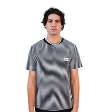 Load image into Gallery viewer, Brovado Black and White Striped T-Shirt
